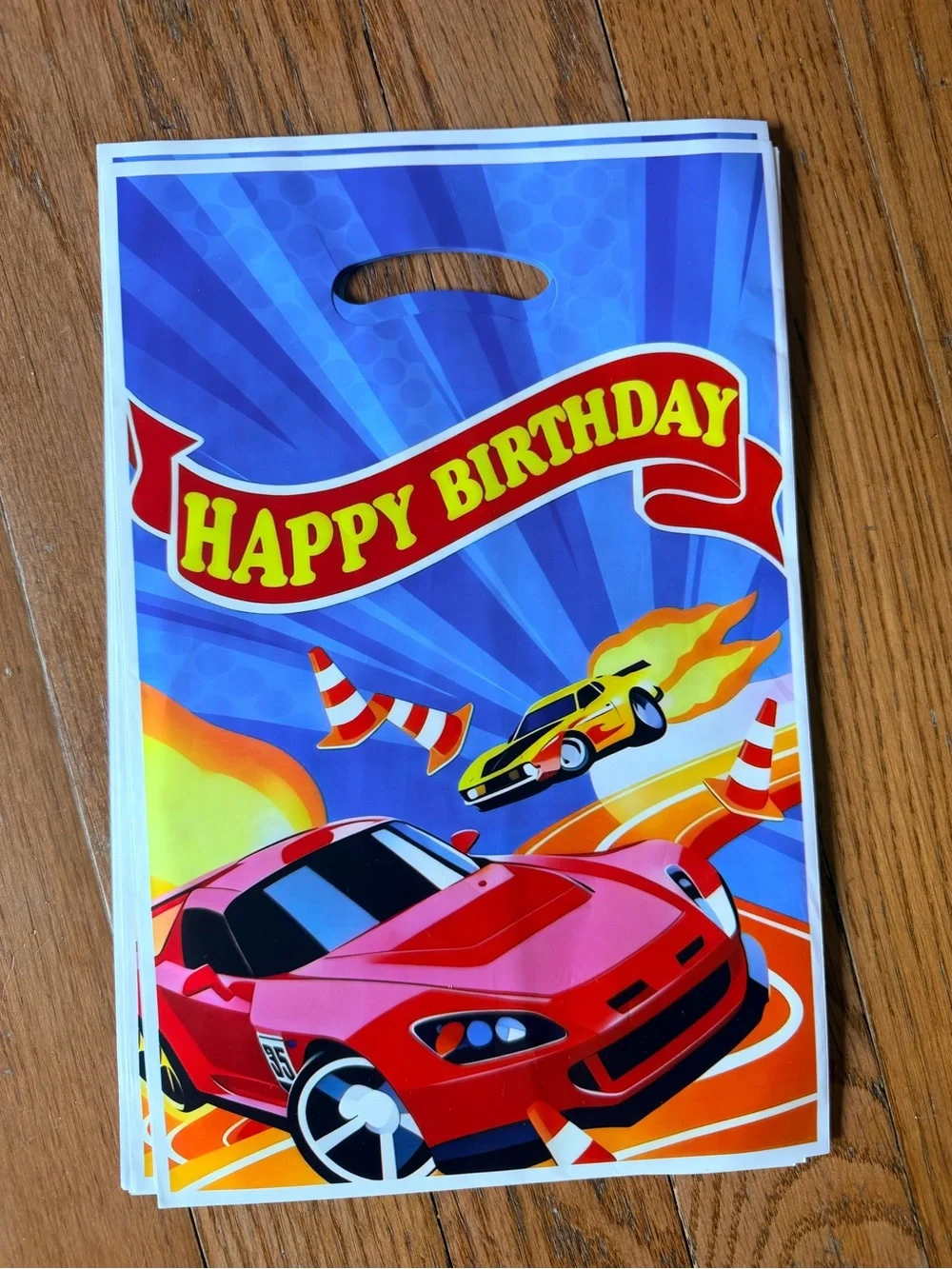 Race Car Happy Birthday Party Favor Gift Bags Set of 17
